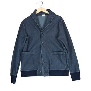 Club Monaco Men’s Blue Knit Shawl Collar Cardigan Jacket Size M